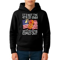 ItS Not 4th Of July Until My Weiner Comes Out Kids Hoodie