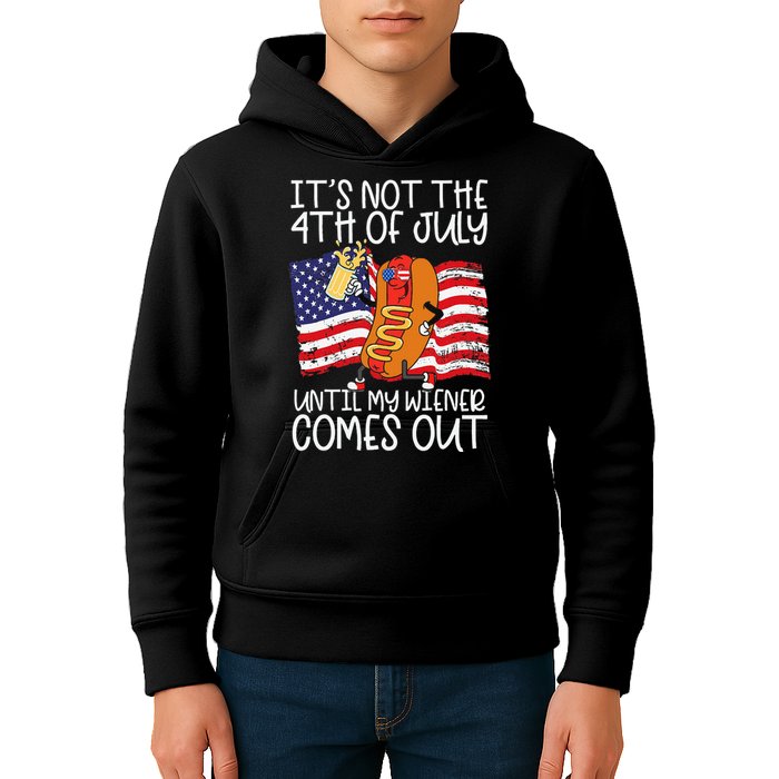 ItS Not 4th Of July Until My Weiner Comes Out Kids Hoodie