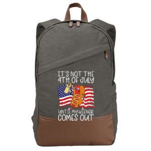 ItS Not 4th Of July Until My Weiner Comes Out Cotton Canvas Backpack