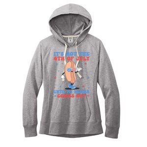 ItS Not 4th Of July Until My Weiner Comes Out Funny Hotdog Women's Fleece Hoodie