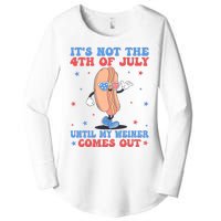 ItS Not 4th Of July Until My Weiner Comes Out Funny Hotdog Women's Perfect Tri Tunic Long Sleeve Shirt