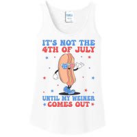 ItS Not 4th Of July Until My Weiner Comes Out Funny Hotdog Ladies Essential Tank