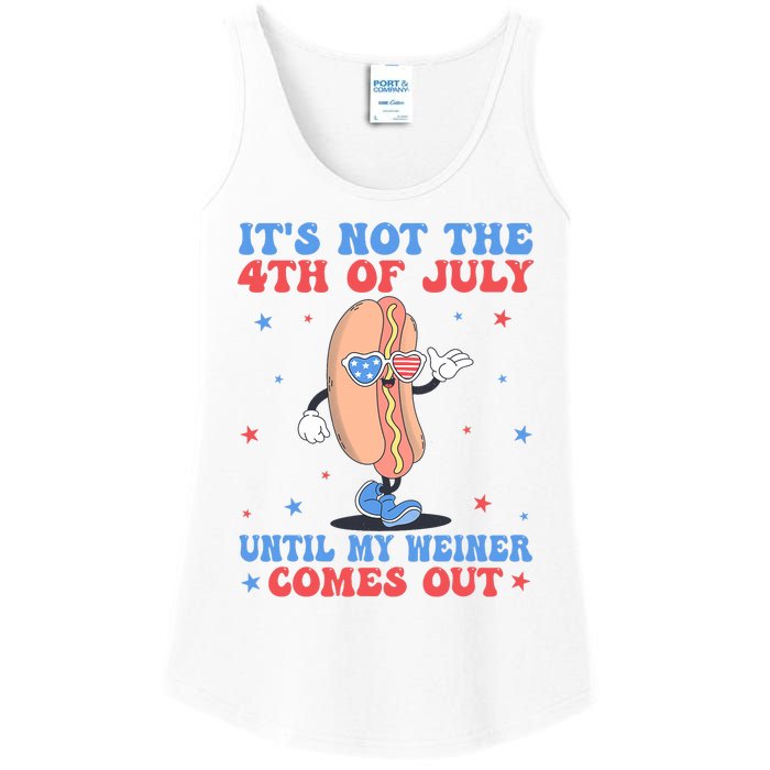 ItS Not 4th Of July Until My Weiner Comes Out Funny Hotdog Ladies Essential Tank