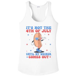 ItS Not 4th Of July Until My Weiner Comes Out Funny Hotdog Ladies PosiCharge Competitor Racerback Tank