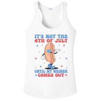 ItS Not 4th Of July Until My Weiner Comes Out Funny Hotdog Ladies PosiCharge Competitor Racerback Tank