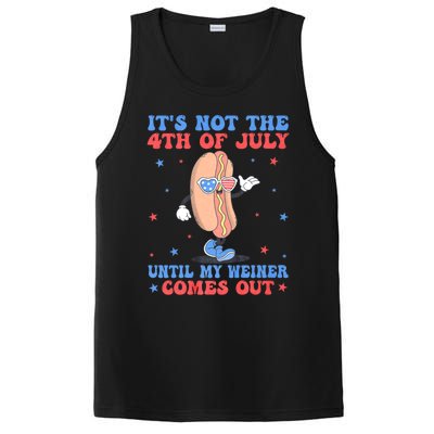 ItS Not 4th Of July Until My Weiner Comes Out Funny Hotdog Cute Gift PosiCharge Competitor Tank