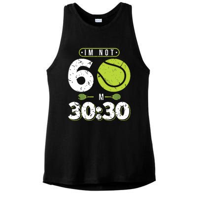 Im Not 60 Year Old Funny Tennis 60th Birthday Ladies PosiCharge Tri-Blend Wicking Tank