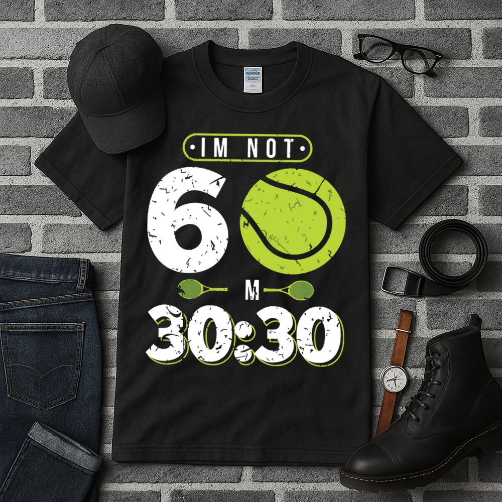 Im Not 60 Year Old Funny Tennis 60th Birthday Tall T-Shirt