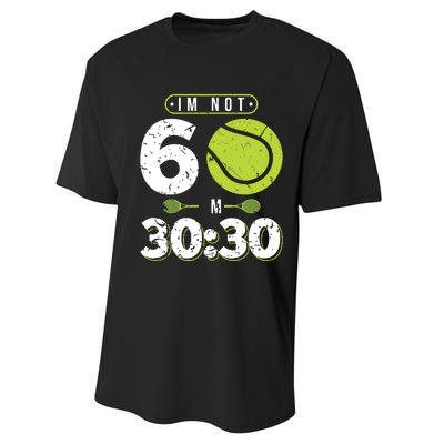 Im Not 60 Year Old Funny Tennis 60th Birthday Performance Sprint T-Shirt