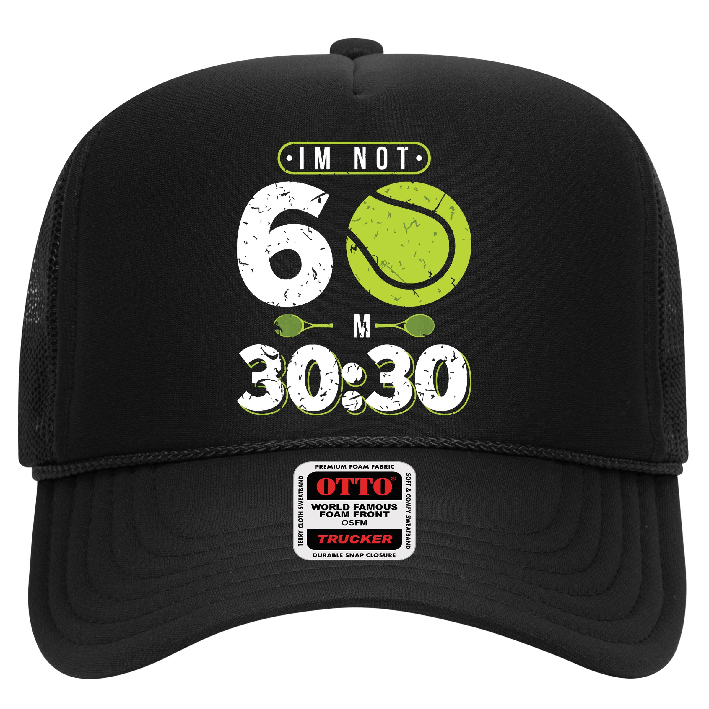 Im Not 60 Year Old Funny Tennis 60th Birthday Hat