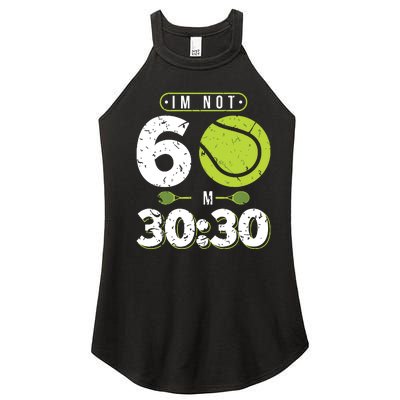 Im Not 60 Year Old Funny Tennis 60th Birthday Women’s Perfect Tri Rocker Tank