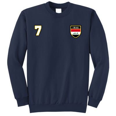 Iraq Number 7 Soccer Flag Football Seven Iraqi Sweatshirt