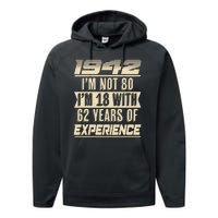 I'm Not 80 1942 Birthday Performance Fleece Hoodie