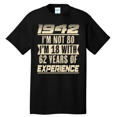 I'm Not 80 1942 Birthday Tall T-Shirt