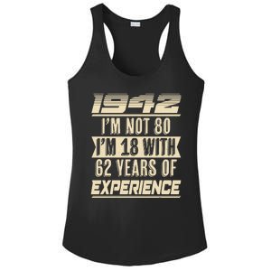 I'm Not 80 1942 Birthday Ladies PosiCharge Competitor Racerback Tank