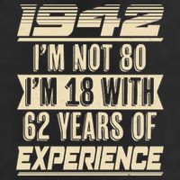 I'm Not 80 1942 Birthday Golf Towel