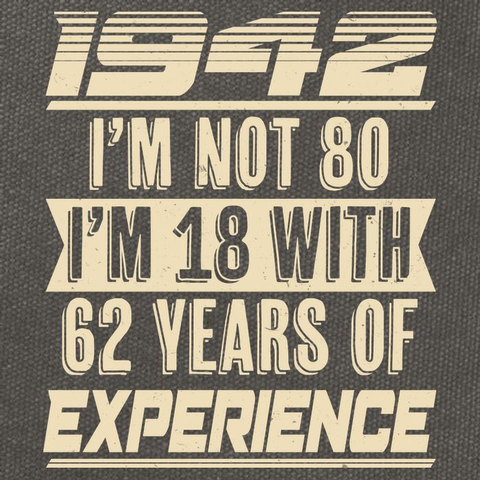 I'm Not 80 1942 Birthday Cotton Canvas Backpack