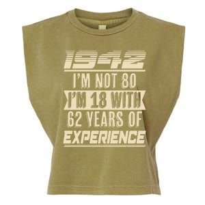 I'm Not 80 1942 Birthday Garment-Dyed Women's Muscle Tee