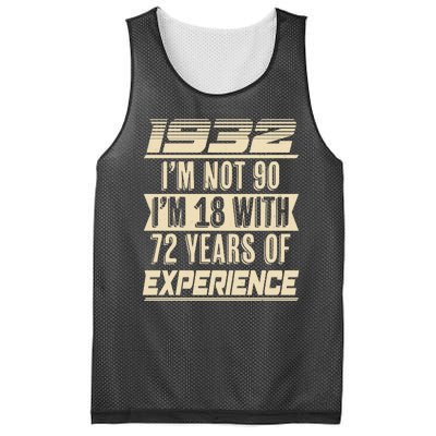 I'm Not 90 1932 Birthday Mesh Reversible Basketball Jersey Tank