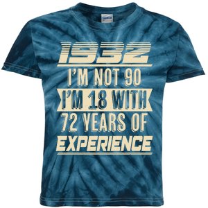 I'm Not 90 1932 Birthday Kids Tie-Dye T-Shirt