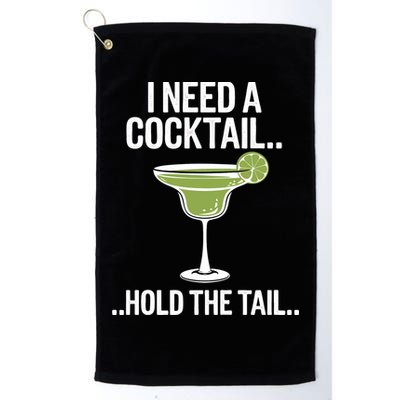 I Need A Cocktail Hold The Tail Mixed Drink Shot Alcohol Bar Golf Towel