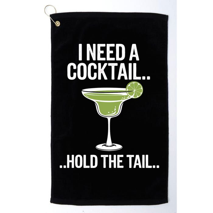 I Need A Cocktail Hold The Tail Mixed Drink Shot Alcohol Bar Golf Towel