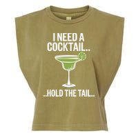 I Need A Cocktail Hold The Tail Mixed Drink Shot Alcohol Bar Garment-Dyed Women's Muscle Tee
