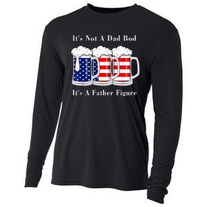 It's Not A Dad Bod It's A Father Figure Beer 4th of july Cooling Performance Long Sleeve Crew