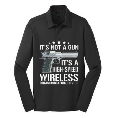 Its Not A Gun Meme Funny Its Not A Gun Silk Touch Performance Long Sleeve Polo