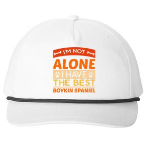 IM Not Alone I Have The Best Boykin Spaniel Gift For Dog Owner Snapback Five-Panel Rope Hat