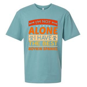 IM Not Alone I Have The Best Boykin Spaniel Gift For Dog Owner Sueded Cloud Jersey T-Shirt