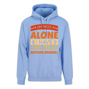 IM Not Alone I Have The Best Boykin Spaniel Gift For Dog Owner Unisex Surf Hoodie