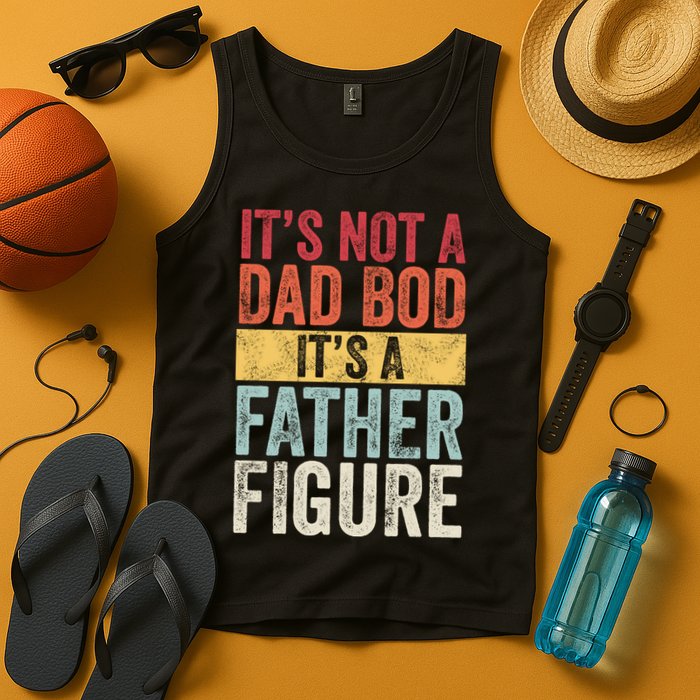 Its Not A Dad Bod Its A Father Figure Funny Retro Vintage Tank Top