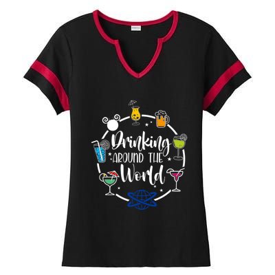 I Ng Around The World Funny Gift Ladies Halftime Notch Neck Tee