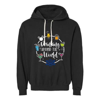 I Ng Around The World Funny Gift Garment-Dyed Fleece Hoodie