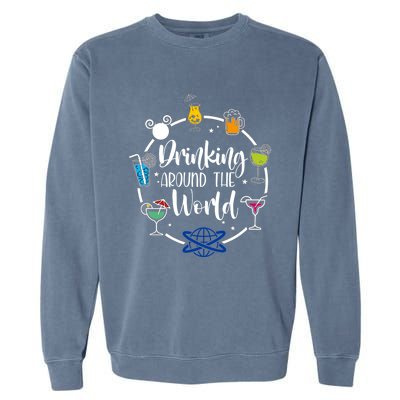 I Ng Around The World Funny Gift Garment-Dyed Sweatshirt