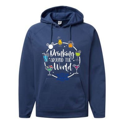 I Ng Around The World Funny Gift Performance Fleece Hoodie