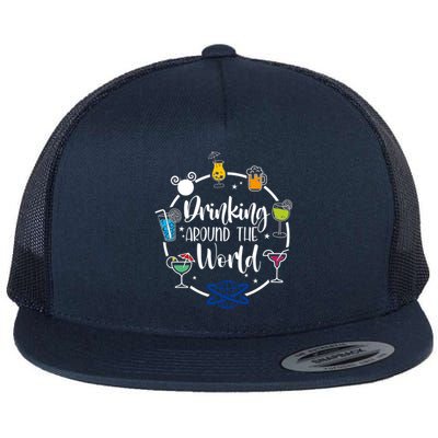 I Ng Around The World Funny Gift Flat Bill Trucker Hat