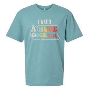 I Need A Huge Cocktail Humor Retro Gift Sueded Cloud Jersey T-Shirt