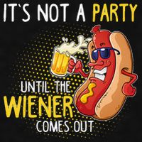 Its Not A Party Until The Weiner Comes Out Ladies PosiCharge Tri-Blend Wicking Tank