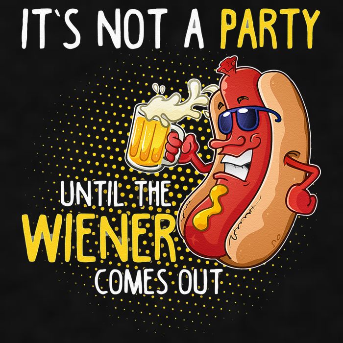Its Not A Party Until The Weiner Comes Out Ladies PosiCharge Tri-Blend Wicking Tank