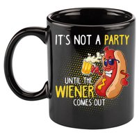 Its Not A Party Until The Weiner Comes Out 11oz C Handle Ceramic Mug