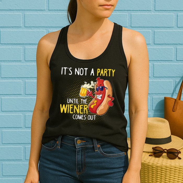 Its Not A Party Until The Weiner Comes Out Womens Tank Top