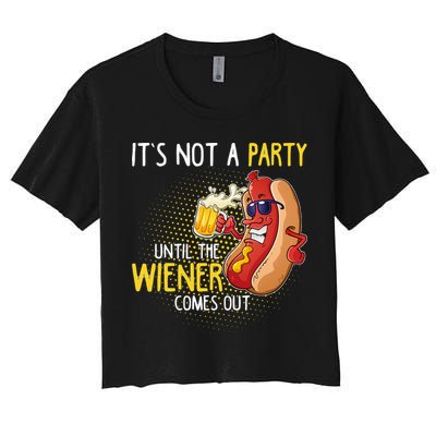 Its Not A Party Until The Weiner Comes Out Crop Top