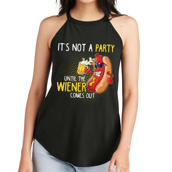 Its Not A Party Until The Weiner Comes Out Women's Perfect Tri Rocker Tank