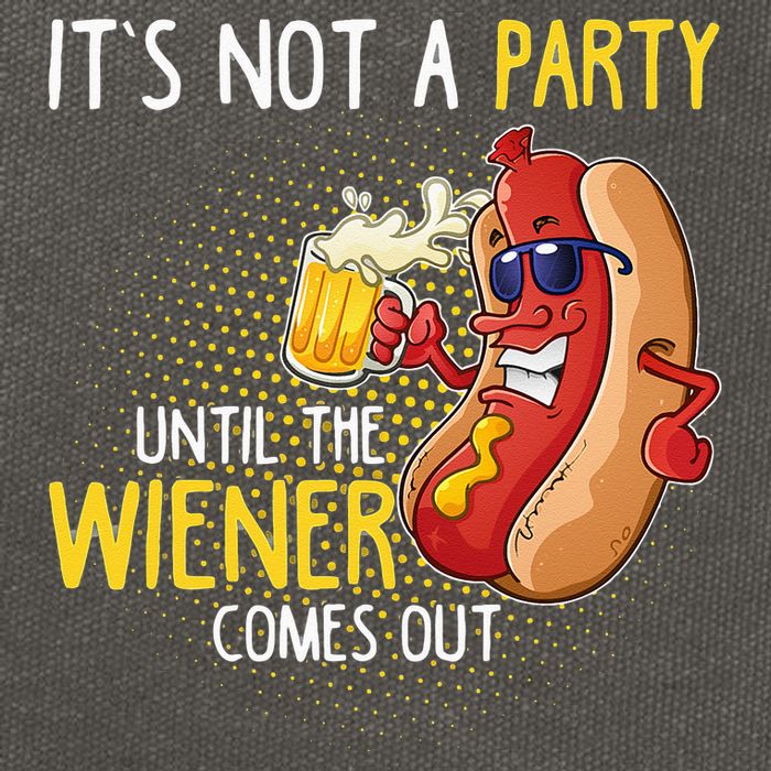 Its Not A Party Until The Weiner Comes Out Cotton Canvas Backpack