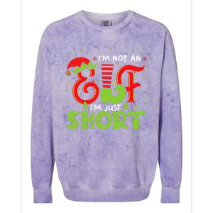 IM Not An Elf IM Just Short Elf Family Group Xmas Costume Colorblast Crewneck Sweatshirt