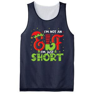 IM Not An Elf IM Just Short Elf Family Group Xmas Costume Mesh Reversible Basketball Jersey Tank