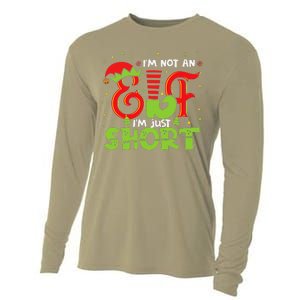 IM Not An Elf IM Just Short Elf Family Group Xmas Costume Cooling Performance Long Sleeve Crew