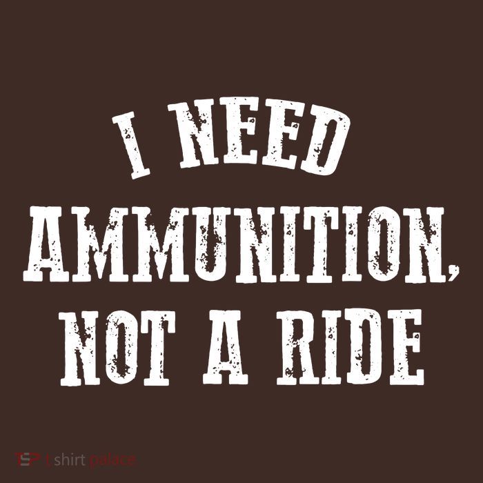 I Need Ammunition Not A Ride Poster